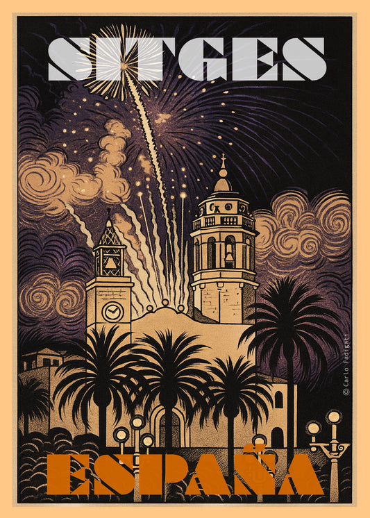 AU 322 / SITGES SANTA TECLA fuegos